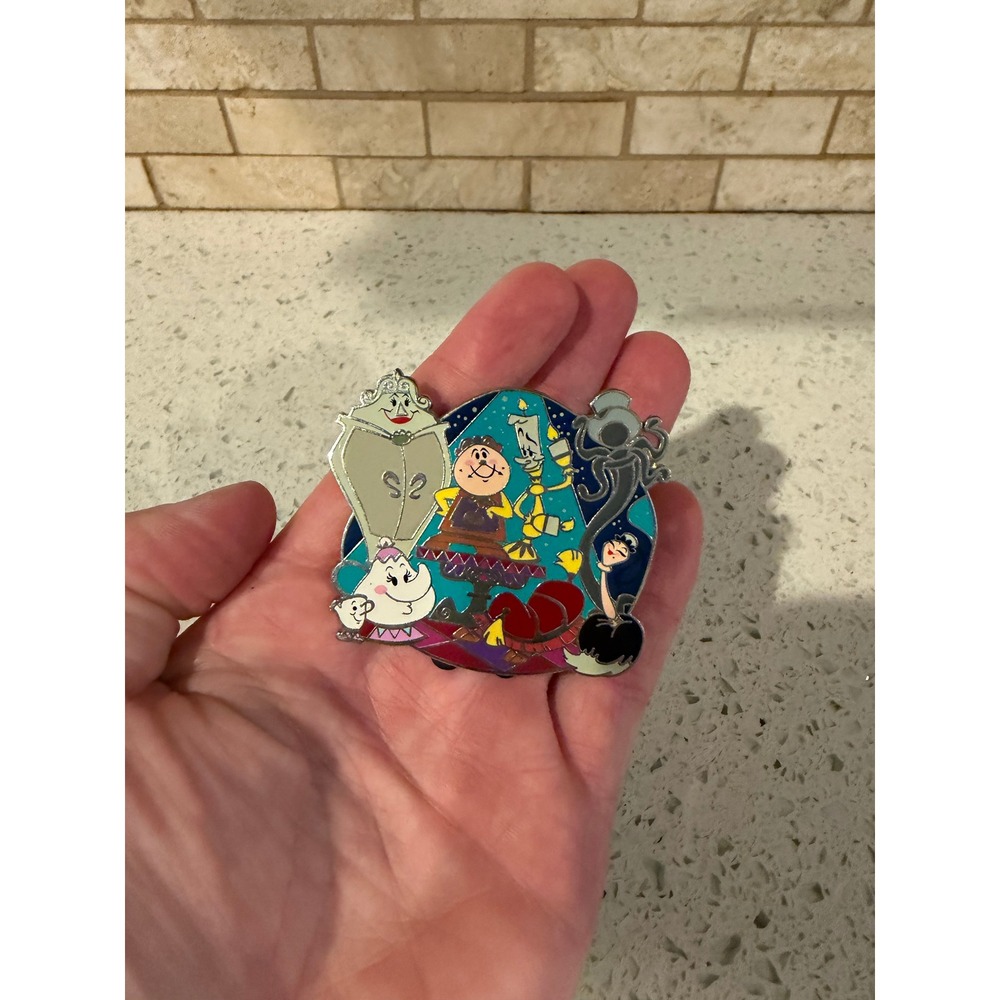 Disney Beauty & The Beast Exclusive Character Pin Mrs. Potts Cogsworth Lumière